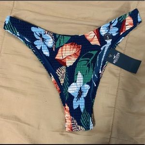 NWT Hollister high leg floral cheeky swim bottom